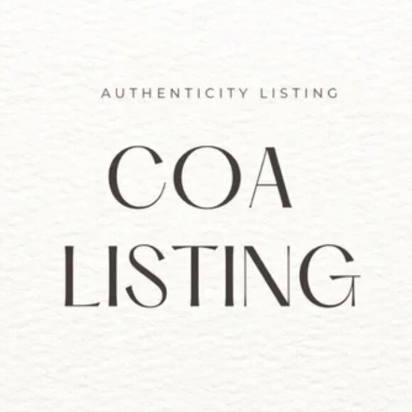 Certificate Of Authenticity Listing - Picture 1 of 1